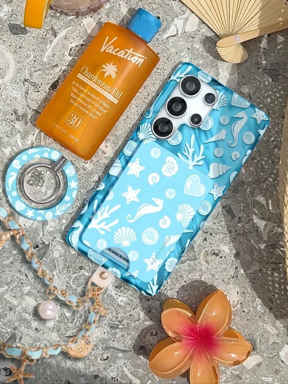 NWT Velvet Caviar Aquamarine Holo Samsung S24 Phone Case